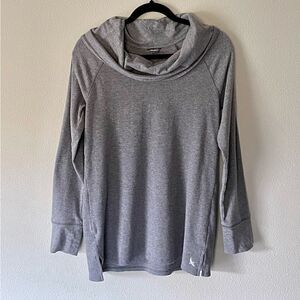 Women’s Eddie Bauer Gray, Soft, Long-Sleeve, Slouchy/High-Neck, Thermal. Size M.